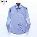 chemise hugo boss en solde grille blue